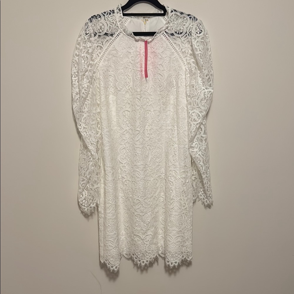 Lilly Pulitzer White Long Sleeve Lace Dress